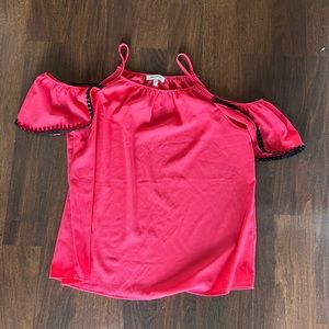 Monteau Pink Cold Shoulder Blouse